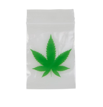 LOT DE 100 POCHONS "FEUILLE" 6,5 x 5,5 cm